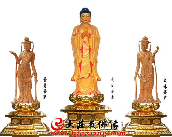 华严三圣像_华严三圣加工批发_华严三圣雕塑铸造-铜雕华严三圣厂