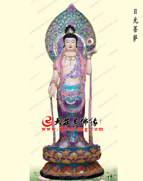 日光菩萨 - 莆田大庄严铜雕佛像生产厂家