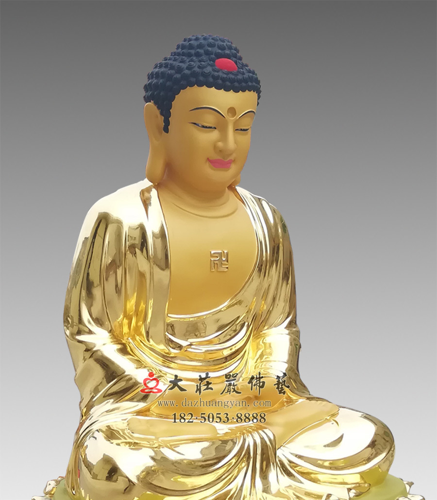 铜雕贴金释迦牟尼佛